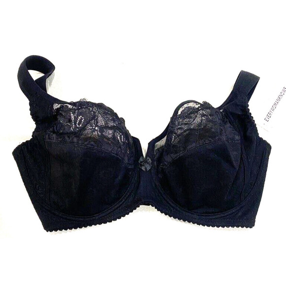 EveryWomenKnows - Black underwire full coverage black bra size 40DDD - Picture 1 of 6